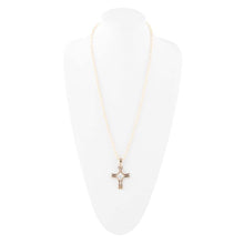 Load image into Gallery viewer, The Light White Mother of Pearl Cross Pendant Golden Necklace