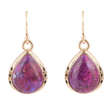Load image into Gallery viewer, The Perfect Drop of Purple Turquoise Earrings