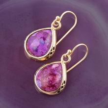 Load image into Gallery viewer, The Perfect Drop of Purple Turquoise Earrings
