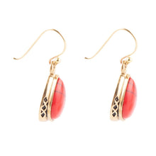 Load image into Gallery viewer, The Perfect Drop Red Howlite Earrings