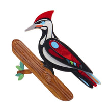 Load image into Gallery viewer, The Persistent Pileated Woodpecker Brooch by Erstwilder