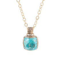 Load image into Gallery viewer, Three Turquoise Stone Necklace