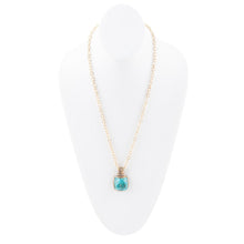 Load image into Gallery viewer, Three Turquoise Stone Necklace