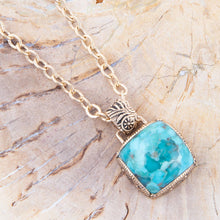 Load image into Gallery viewer, Three Turquoise Stone Necklace