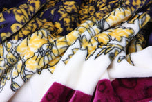 Load image into Gallery viewer, DaDa Bedding Botanical Floral Striped Carnations Mink Flannel Fleece Throw Blanket (XY9829)