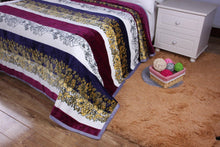 Load image into Gallery viewer, DaDa Bedding Botanical Floral Striped Carnations Mink Flannel Fleece Throw Blanket (XY9829)