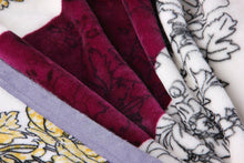 Load image into Gallery viewer, DaDa Bedding Botanical Floral Striped Carnations Mink Flannel Fleece Throw Blanket (XY9829)