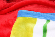 Load image into Gallery viewer, DaDa Bedding Colorful Striped Rainbow Reversible Plush Luxe Flannel Fleece Throw Blanket (XY9867)