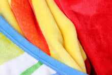 Load image into Gallery viewer, DaDa Bedding Colorful Striped Rainbow Reversible Plush Luxe Flannel Fleece Throw Blanket (XY9867)