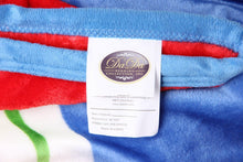 Load image into Gallery viewer, DaDa Bedding Colorful Striped Rainbow Reversible Plush Luxe Flannel Fleece Throw Blanket (XY9867)