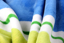 Load image into Gallery viewer, DaDa Bedding Colorful Striped Rainbow Reversible Plush Luxe Flannel Fleece Throw Blanket (XY9867)