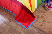 Load image into Gallery viewer, DaDa Bedding Colorful Striped Rainbow Reversible Plush Luxe Flannel Fleece Throw Blanket (XY9867)