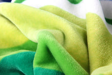 Load image into Gallery viewer, DaDa Bedding Colorful Striped Rainbow Reversible Plush Luxe Flannel Fleece Throw Blanket (XY9867)