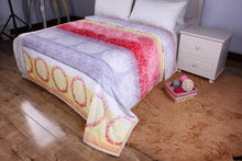 Load image into Gallery viewer, DaDa Bedding Seashore Sunny Yellow Lavender Floral Flannel Mink Fleece Throw Blanket (XY9901)