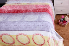 Load image into Gallery viewer, DaDa Bedding Seashore Sunny Yellow Lavender Floral Flannel Mink Fleece Throw Blanket (XY9901)