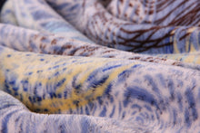 Load image into Gallery viewer, DaDa Bedding Swirly Navy Blue Lagoon Abstract Mink Flannel Fleece Throw Blanket (XY9897)