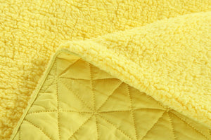 DaDa Bedding Reversible Sunny Yellow Quilt Throw Blanket