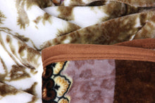 Load image into Gallery viewer, DaDa Bedding Elegant Twilight Lavender Brown Floral Flannel Mink Fleece Throw Blanket (XY9879)