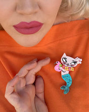 Load image into Gallery viewer, Tiki Merkitty Brooch by Miss Fluff x Lipstick &amp; Chrome