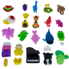 Load image into Gallery viewer, 12 Multicolored Plastic Easter Eggs with Tiny Eraser Treasures Inside