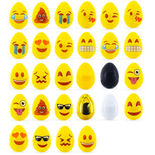 Load image into Gallery viewer, Set of 24 Facial Expressions Eggs + 1 Gold, 1 Black, 1 White &amp; 1 Yellow Plastic Easter Eggs