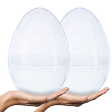 Load image into Gallery viewer, Set of 2 Giant Transparent Jumbo Size Clear Plastic Easter Eggs 10 Inches