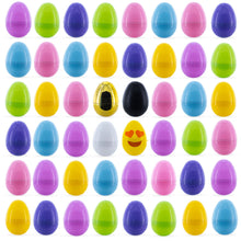 Load image into Gallery viewer, Set of 48 Plastic Easter Eggs in Pastel, Gold, White, and Black 2.25 Inches