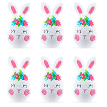 Load image into Gallery viewer, Set of 6 Floral Bunnies Plastic Easter Eggs 3.25 Inches