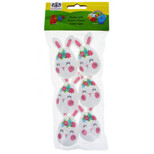 Load image into Gallery viewer, Set of 6 Floral Bunnies Plastic Easter Eggs 3.25 Inches