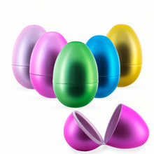Load image into Gallery viewer, Set of 6 Matte Metallic Finish Large Plastic Easter Eggs 3.15 Inches