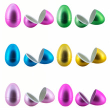Load image into Gallery viewer, Set of 6 Matte Metallic Finish Large Plastic Easter Eggs 3.15 Inches