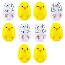 Load image into Gallery viewer, 10 Playful Bunny &amp; Chick Plastic Easter Egg 2.25 Inches