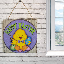 Load image into Gallery viewer, Happy Chick Decorating Easter Egg Plaque Decorative Wall Sign