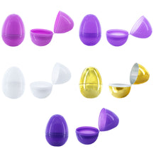 Load image into Gallery viewer, Set of 46 Purple Plastic Eggs, 1 White Egg + 1 Golden Easter Egg