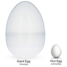 Load image into Gallery viewer, Set of 2 Giant Transparent Jumbo Size Clear Plastic Easter Eggs 10 Inches