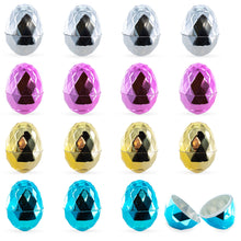 Load image into Gallery viewer, Set of 16 Multicolored Metallic Diamond Plastic Easter Eggs, 2.45 Inches