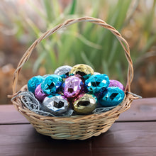 Load image into Gallery viewer, Set of 16 Multicolored Metallic Diamond Plastic Easter Eggs, 2.45 Inches