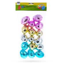 Load image into Gallery viewer, Set of 16 Multicolored Metallic Diamond Plastic Easter Eggs, 2.45 Inches