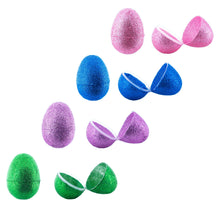 Load image into Gallery viewer, Set of 16 Shiny Glittered Multicolored Plastic Easter Eggs, 2.3 Inches