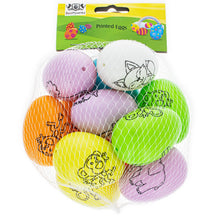 Load image into Gallery viewer, Set of 12 Colorful Printed Solid Plastic Easter Eggs 2.35 Inches DIY Coloring