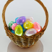 Load image into Gallery viewer, Set of 12 Iridescent Plastic Easter Eggs – Translucent Fillable Eggs for Easter Hunts 3.05 Inches