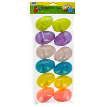 Load image into Gallery viewer, Set of 12 Iridescent Plastic Easter Eggs – Translucent Fillable Eggs for Easter Hunts 3.05 Inches
