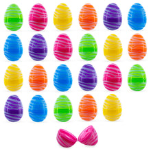 Load image into Gallery viewer, Set of 24 Colorful Zebra Print Fillable Plastic Easter Eggs 2.25 Inches