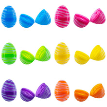 Load image into Gallery viewer, Set of 24 Colorful Zebra Print Fillable Plastic Easter Eggs 2.25 Inches