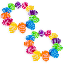 Load image into Gallery viewer, Set of 24 Colorful Zebra Print Fillable Plastic Easter Eggs 2.25 Inches