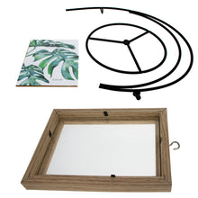 Load image into Gallery viewer, Double Curve Crescent Black Metal Photo Picture Frame and Ornament Display Stand 9.25 Inches