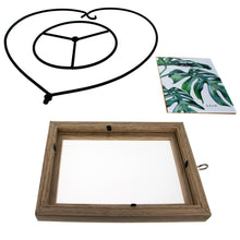 Load image into Gallery viewer, Heart-Shaped Hanging Photo Picture Frame and Black Metal Ornament Stand 9.75 Inches