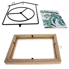 Load image into Gallery viewer, Black House-Shaped Hanging Photo Picture Frame and Metal Ornament Stand 8.7 Inches