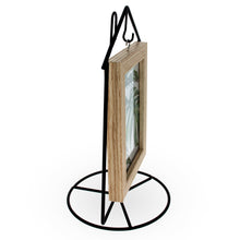 Load image into Gallery viewer, Black House-Shaped Hanging Photo Picture Frame and Metal Ornament Stand 8.7 Inches