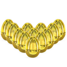 Load image into Gallery viewer, Set of 12 Very Shiny Golden Plastic Easter Eggs, 2.25 Inches
